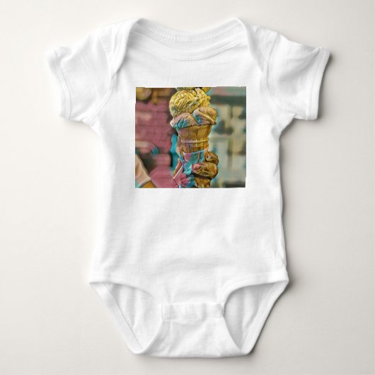 Vintage ice cream cone romper (Voorkant)