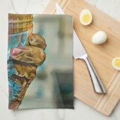Vintage ice cream cone theedoek (Quarter Fold)