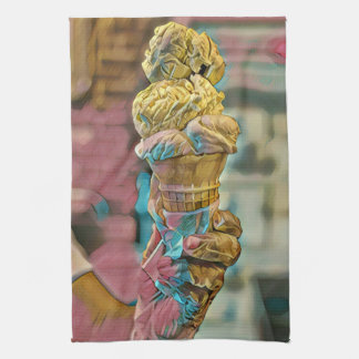Vintage ice cream cone theedoek