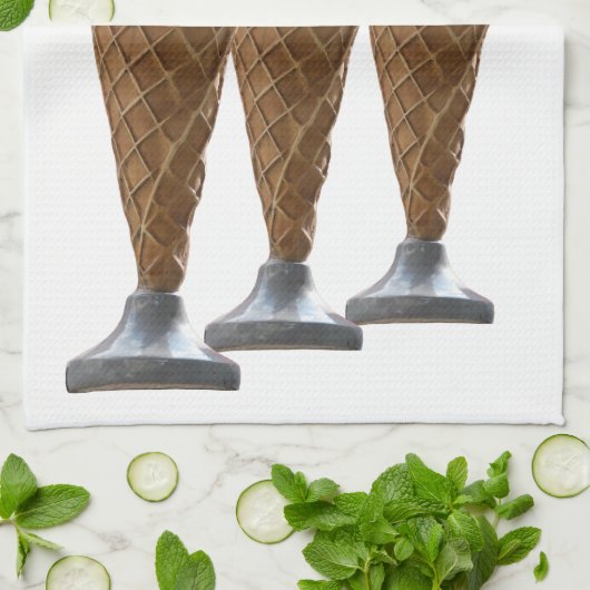 Vintage ice cream cone theedoek (Gevouwen)