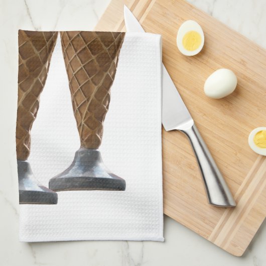 Vintage ice cream cone theedoek (Quarter Fold)