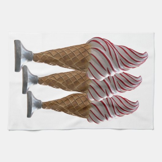 Vintage ice cream cone theedoek (Horizontaal)