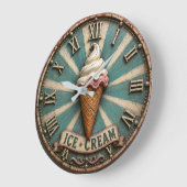 Vintage Ice Cream Farmhouse Kitchen Grote Klok (Hoek)
