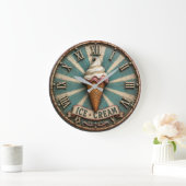 Vintage Ice Cream Farmhouse Kitchen Grote Klok (Huis)