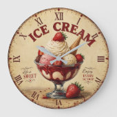 Vintage Ice Cream Grote Klok (Voorkant)