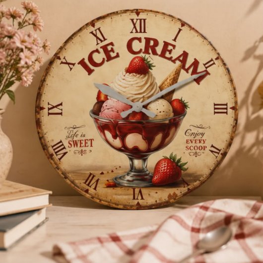 Vintage Ice Cream Grote Klok