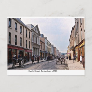 Vintage Ierland, 1905 Dublin St. Carlow Briefkaart