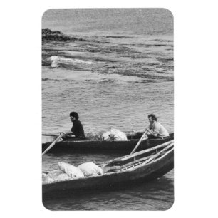 Vintage Ierland, Aran Islands Currach Boot op Zee Magneet