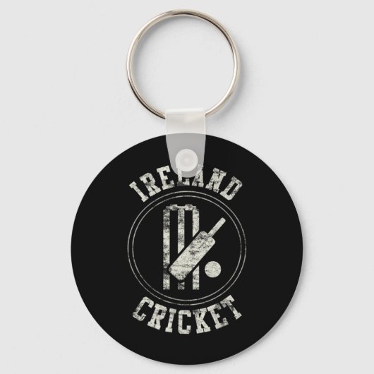 Vintage Ierland Cricket Logo Sleutelhanger (Voorkant)