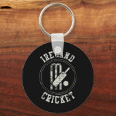Vintage Ierland Cricket Logo Sleutelhanger (Voorkant)