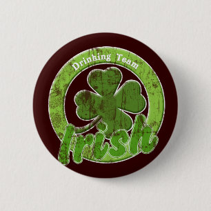 Vintage Iers Drinkd Team Ronde Button 5,7 Cm