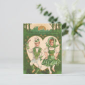 Vintage Ierse Harten St. Patrick's Day Kaart (Staand voorkant)