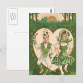 Vintage Ierse Harten St. Patrick's Day Kaart (Voorkant / Achterkant)