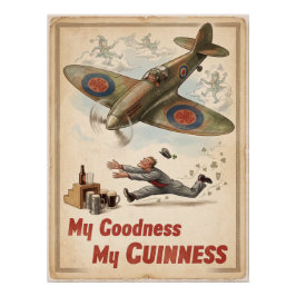 Vintage Ierse luchtvaartposter uit WOII - Mijn hem Perfect Poster