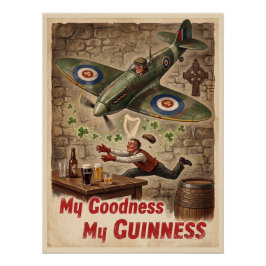 Vintage Ierse Spitfire Kunst - Mijn Goedheid Mijn  Perfect Poster