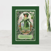Vintage Ierse St. Patrick van Vrouwen Donkergroene