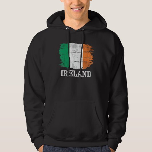 Vintage Ierse vlag Hoodie (Voorkant)