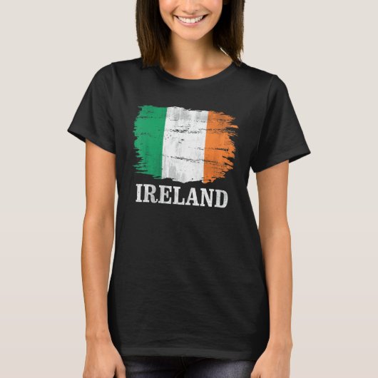 Vintage Ierse Vlag T-shirt (Voorkant)