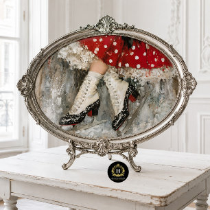 Vintage Ijs Schaats Meisje Kerst Decoupage Tissuepapier