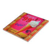 Vintage ijsparlor voor keramische tegel tegeltje (Zijkant)