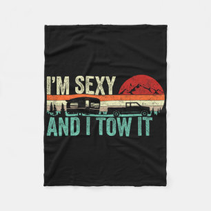 Vintage Ik Ben J En Ik Sleep Het Funny Rv Camper K Fleece Deken