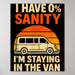 Vintage Ik blijf in de bestelwagen Grappige Phasmo Poster