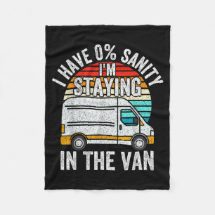 Vintage Ik blijf in de bestelwagen Phasmophobia Ga Fleece Deken