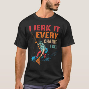 Vintage ik gooi het elke kans die ik Gevist krijg T-shirt