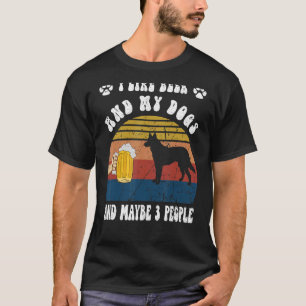 Vintage Ik Hou Van Bier & Duitse Herder Honden & M T-shirt