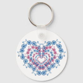 Vintage Ik hou van fietsen Sleutelhanger