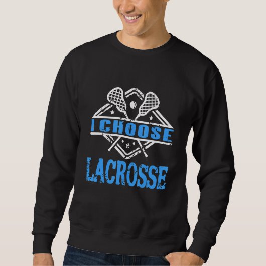 Vintage Ik Kies Lacrosse Geweldig Cadeau Trui (Voorkant)