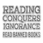 Vintage ik las boeken met geld sticker (Voorkant)