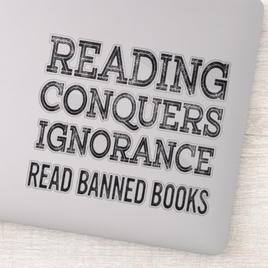 Vintage ik las boeken met geld sticker (Detail)