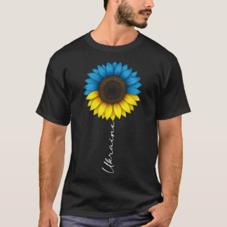 Vintage Ik sta met Oekraïne Oekraïense vlag zonneb T-shirt