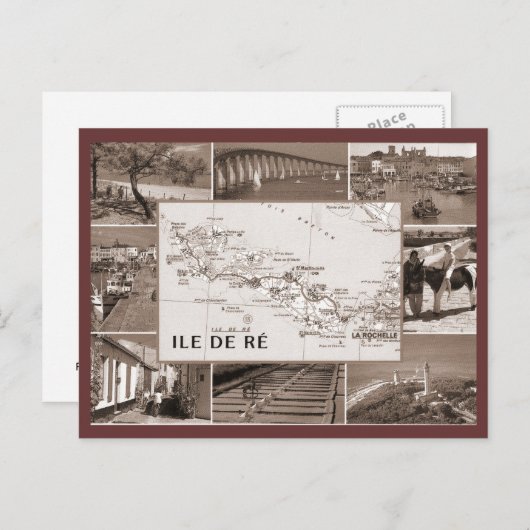 Vintage, Ile de Re Briefkaart (Voorkant / Achterkant)