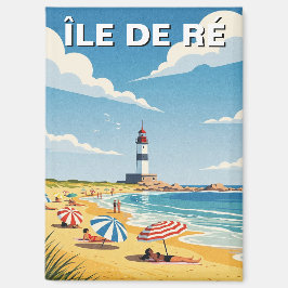 Vintage Île de Ré Frankrijk Reizen Magneet
