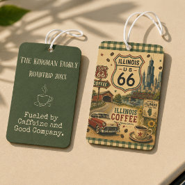 Vintage Illinois Route 66 Chicago Koffie Reizen Luchtverfrisser