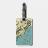 Vintage Illustrated California Parks Map Art Bagagelabel (Achterkant verticaal)