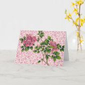 Vintage Illustrated Roses Rose Flower Art Note Kaart (Gele Bloem)