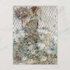 Vintage illustratie Annie French "De Roos"  Briefkaart