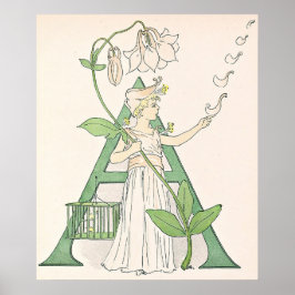 Vintage illustratie door Ottilia Adelborg Poster