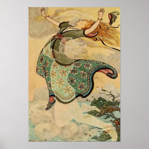 Vintage illustratie Frank C. Pape Poster