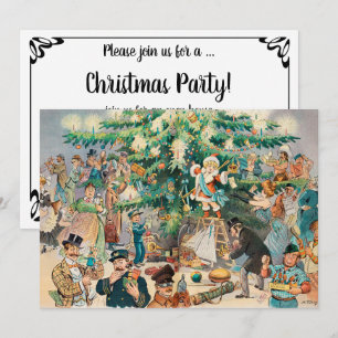 Vintage illustratie Puck's kerstboom, 1902 Kaart