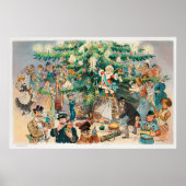 Vintage illustratie Puck's kerstboom, 1902 Poster (Voorkant)