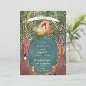 Vintage Illustratie  Topjes Baby shower Kaart (Staand voorkant)