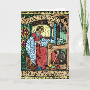 Vintage illustratie van het levensweb   Arts & Cra Kaart