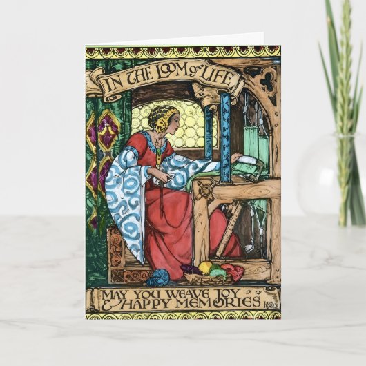 Vintage illustratie van het levensweb | Arts & Cra Kaart (Voorkant)