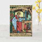 Vintage illustratie van het levensweb | Arts & Cra Kaart (Gele Bloem)