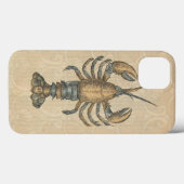 Vintage Illustratie van Kreeft: Kustdamast  Case-Mate iPhone Case (Achterkant (horizontaal))
