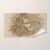Vintage illustratie van pimpelmees handdoek (Handdoek)